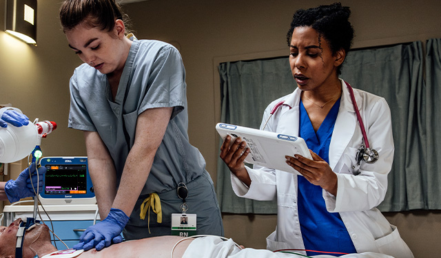 Patient chest compressions with Zenix