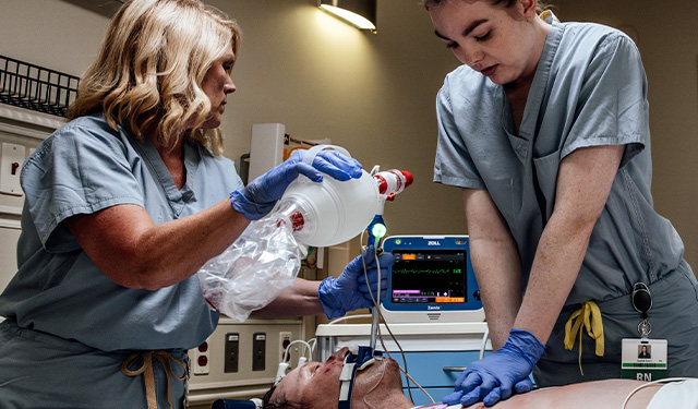 Chest compressions with Zenix and bag ventilation