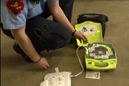 Student firefighter AED